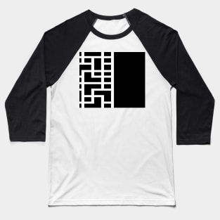 2-sided abstract print Baseball T-Shirt